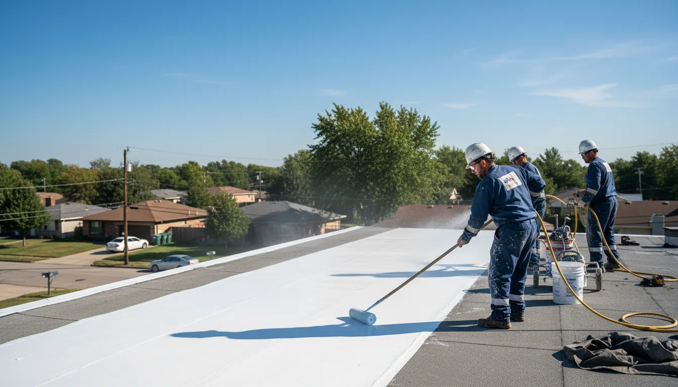 Commercial roof coating in Banks, AR near me